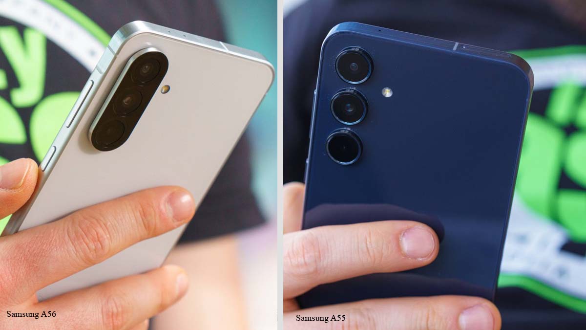 مقایسه طراحی A55 و A56 سامسونگ