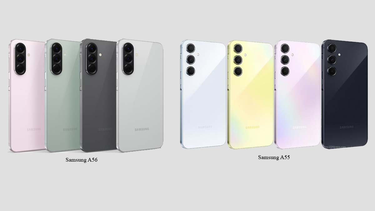 مقایسه طراحی A55 و A56 سامسونگ