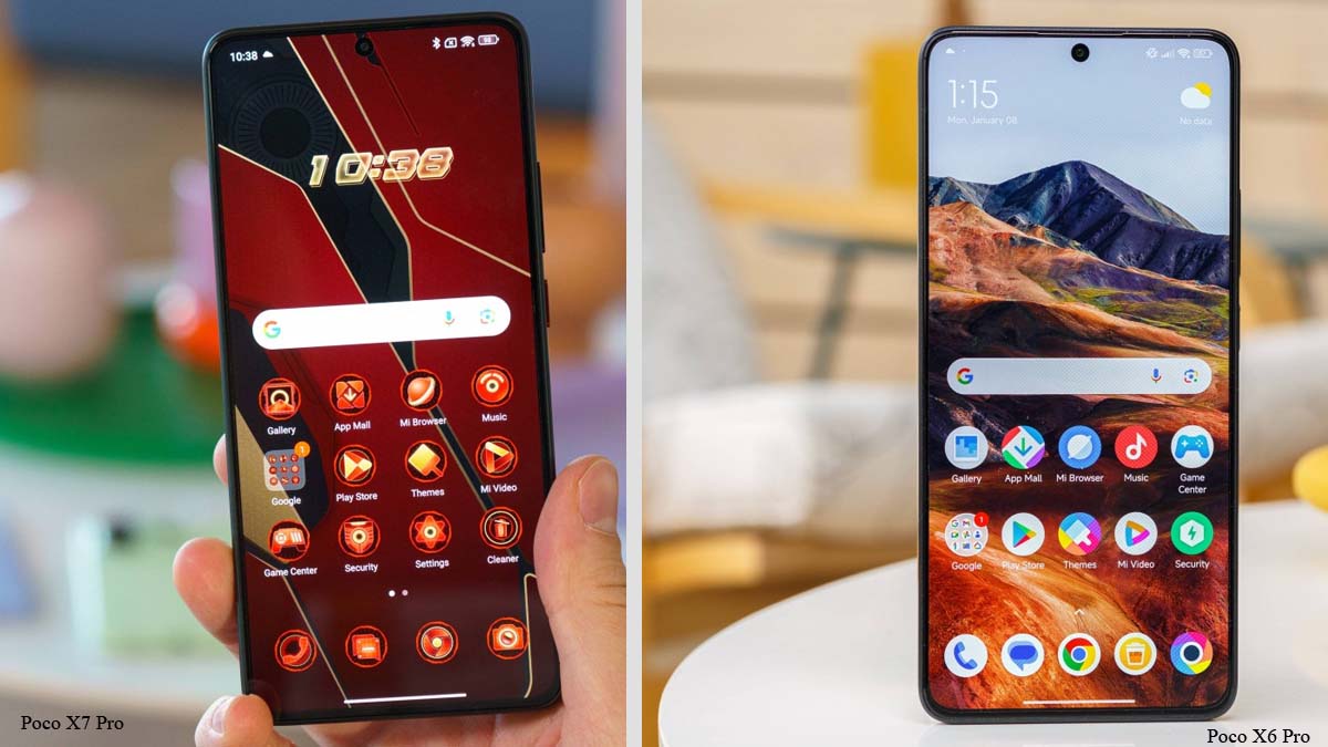 مقایسه صفحه نمایش پوکو X6 پرو و پوکو X7 پرو