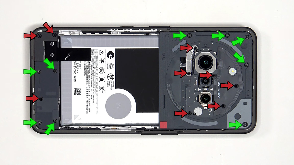 nothing phone 3a teardown 6 کالبدشکافی گوشی Nothing Phone 3a