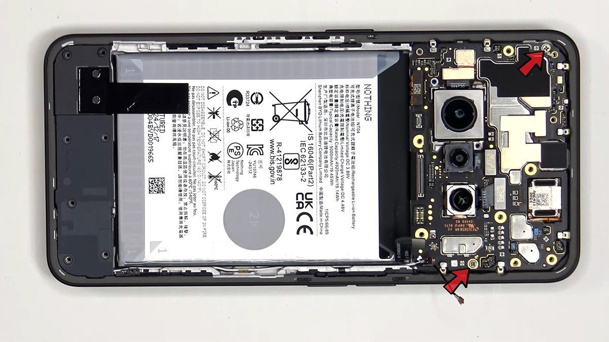 nothing phone 3a teardown 8 کالبدشکافی گوشی Nothing Phone 3a