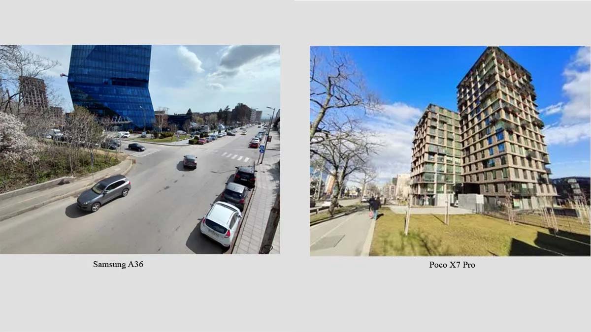 مقایسه دوربین A36 و Poco X7 Pro