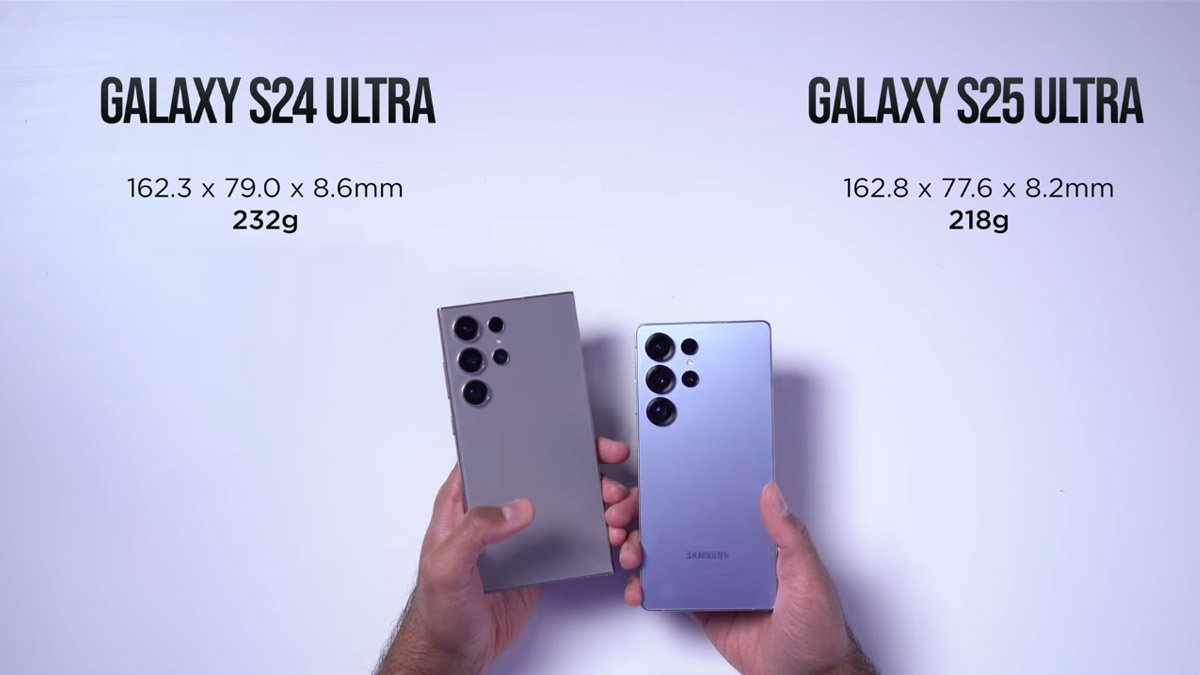 مقایسه طراحی S24 Ultra و S25 Ultra