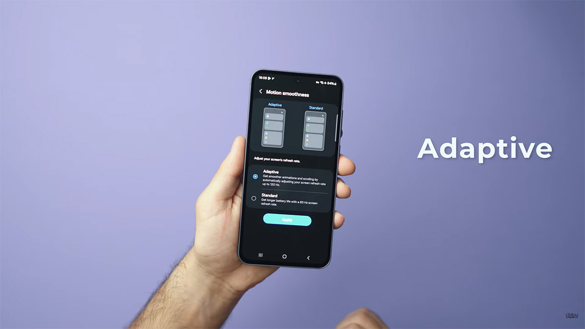 قابلیت رفرش ریت هوشمند
