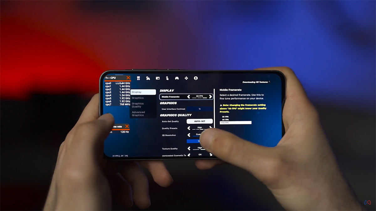 samsung a56 gaming test fortnite setting تست گیمینگ گوشی Samsung A56