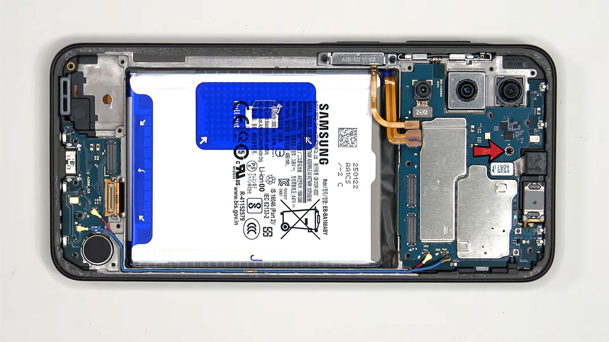 samsung a26 teardown 7 کالبدشکافی گوشی Samsung A26