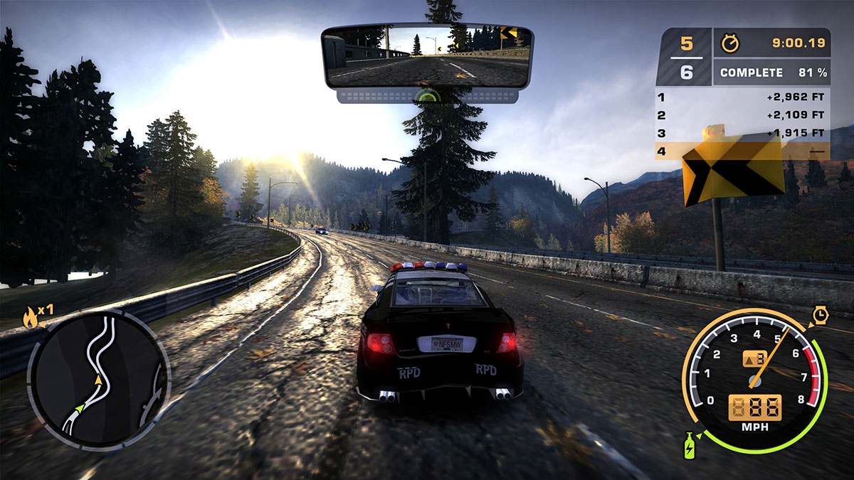 ۶. Need for Speed: Most Wanted (2005): بوی لاستیک سوخته و آدرنالین خالص!