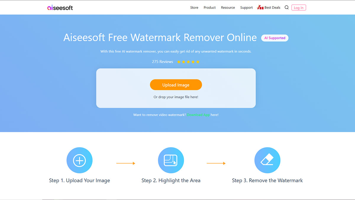 Aiseesoft Free Watermark Remover Online