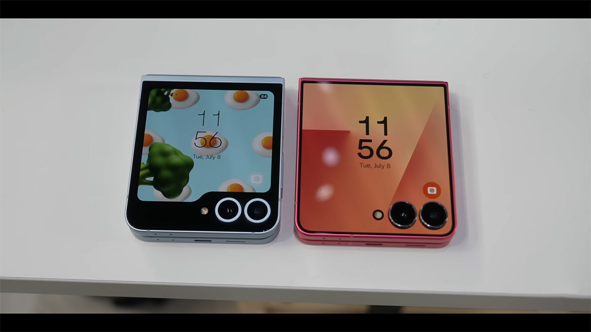 samsung galaxy z flip7 vs z flip 6 screen مقایسه گوشی Z Flip 6 با Z Flip 7 سامسونگ