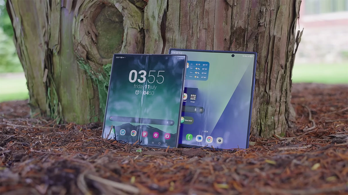 مقایسه نمایشگر بیرونی گوشی Z Fold 6 با Z Fold 7 سامسونگ