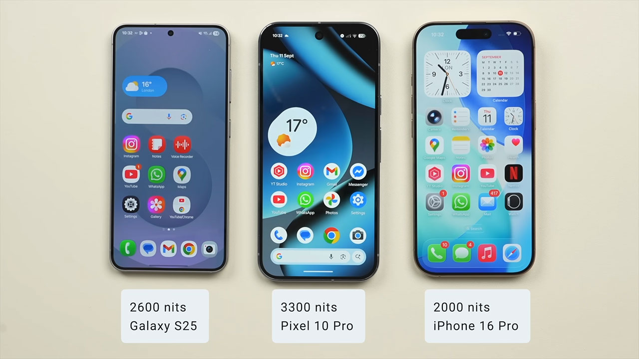 بررسی صفحه نمایش گوشی Google Pixel 10 Pro 