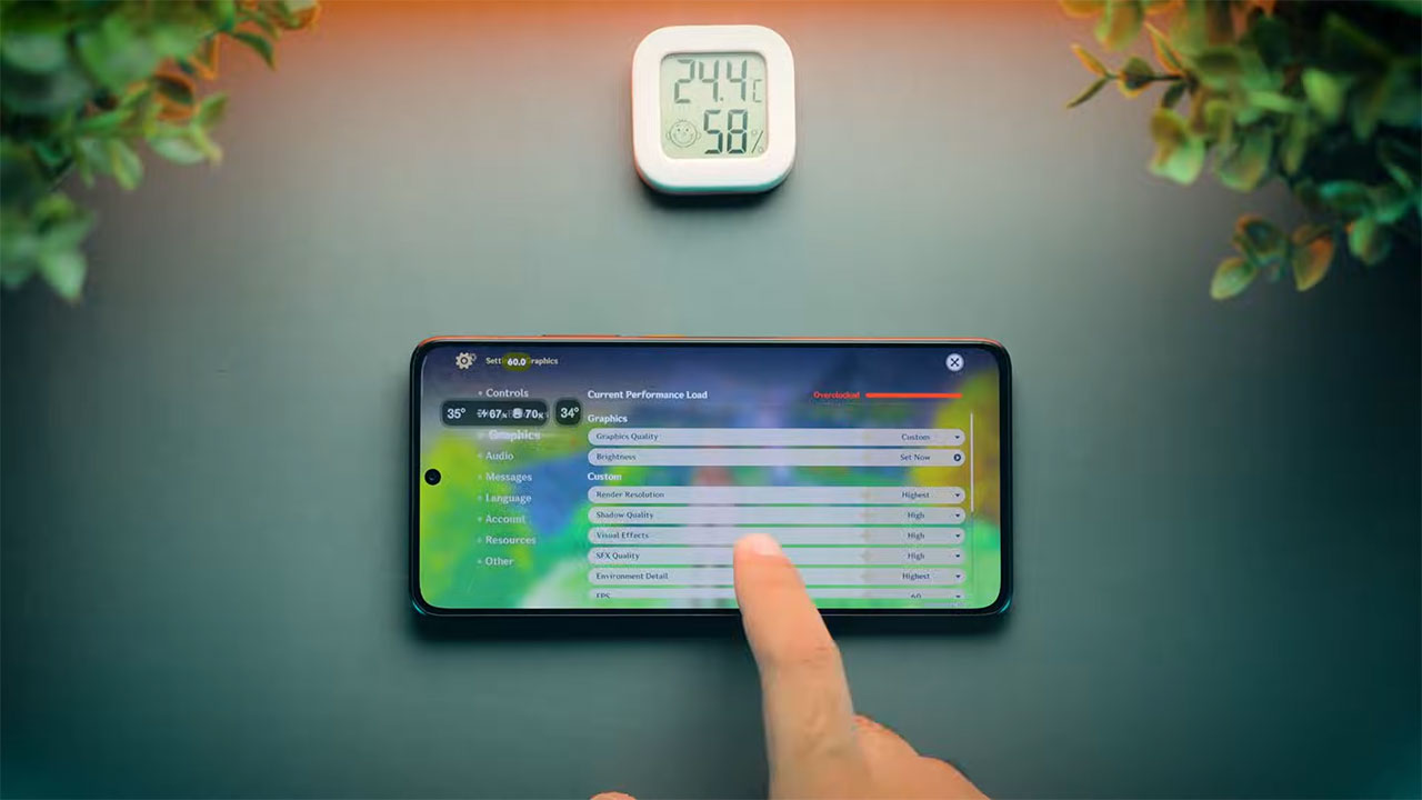 تست بازی Genshin Impact گوشی Poco X7 Pro
