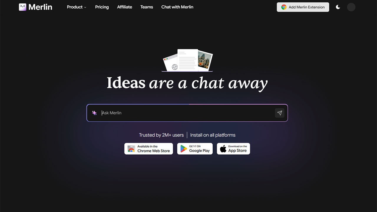 ۸. افزونه Merlin AI؛ همیار هوشمند تولید محتوا و شبکههای اجتماعی