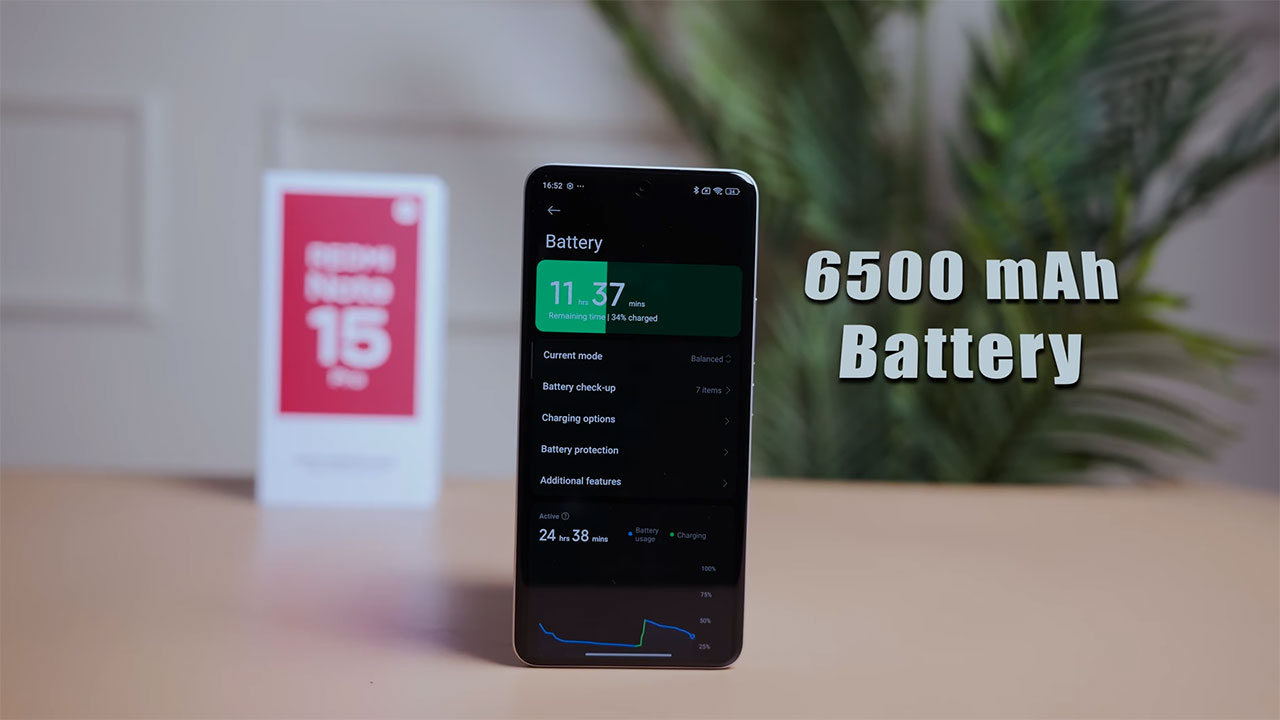 عملکرد باتری گوشی شیائومی ردمی Note 15 Pro 4G