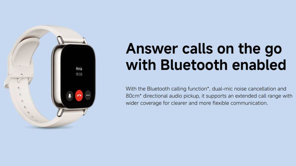 پاسخگویی تماس ساعت Redmi Watch 5 Lite