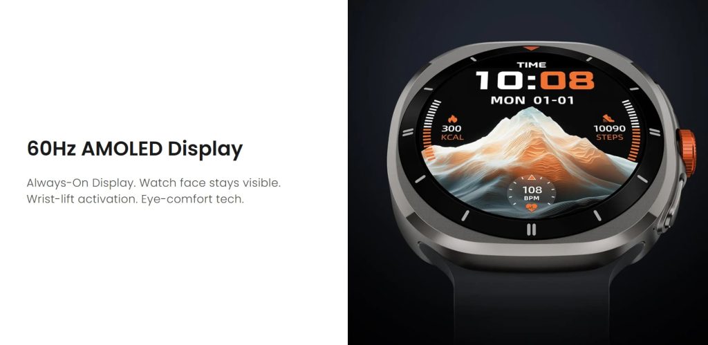 نمایشگر AMOLED ساعت Haylou Vibe