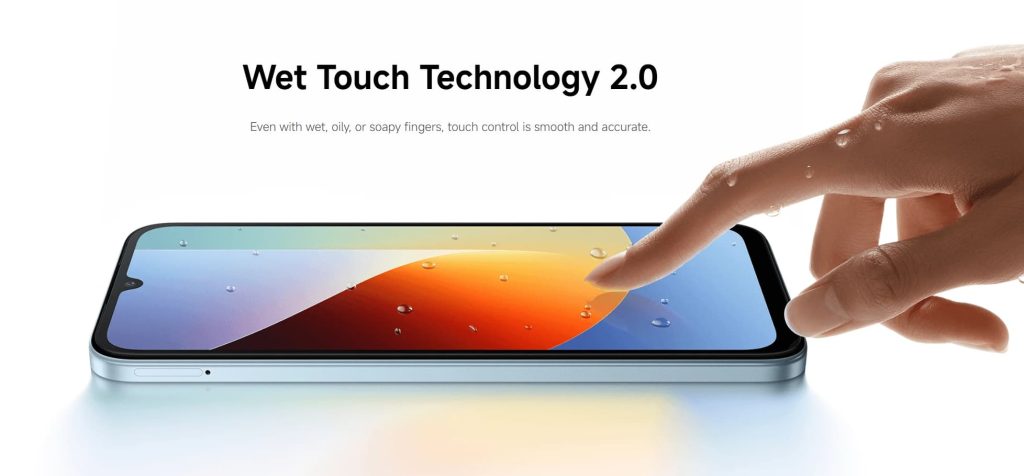 قابلیت Wet Touch 2.0 گوشی ردمی a7 pro