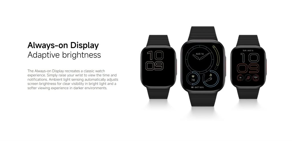 نمایشگر همیشه روشن در Redmi Watch 6 Lite