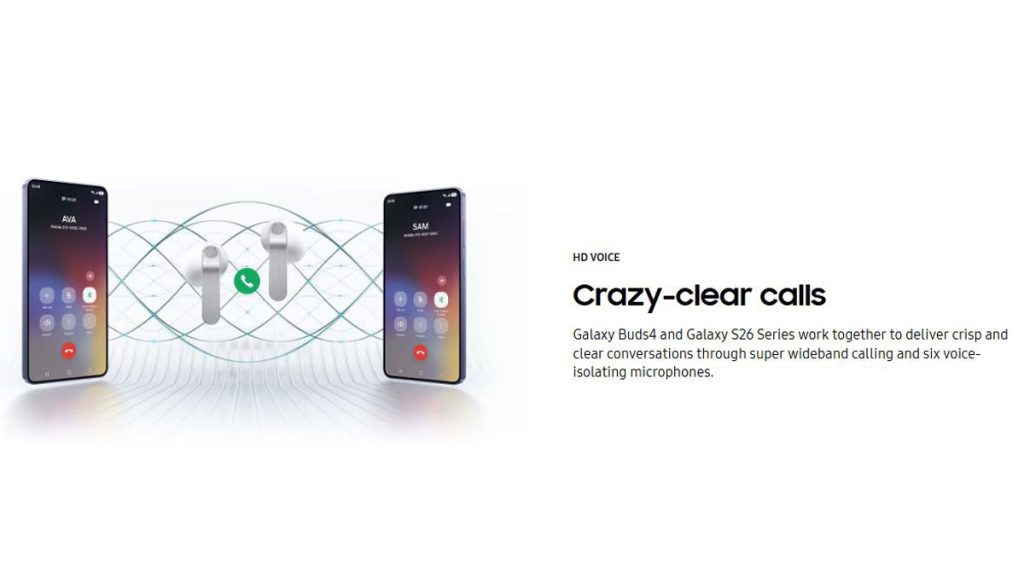کیفیت مکالمه Galaxy Buds4