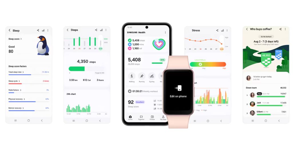 پایش سلامت در Galaxy Fit 3 سامسونگ